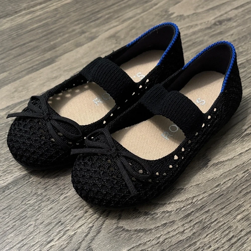 Rothy's Black and Blue Kids Dress Shoes - Picture 5 of 5